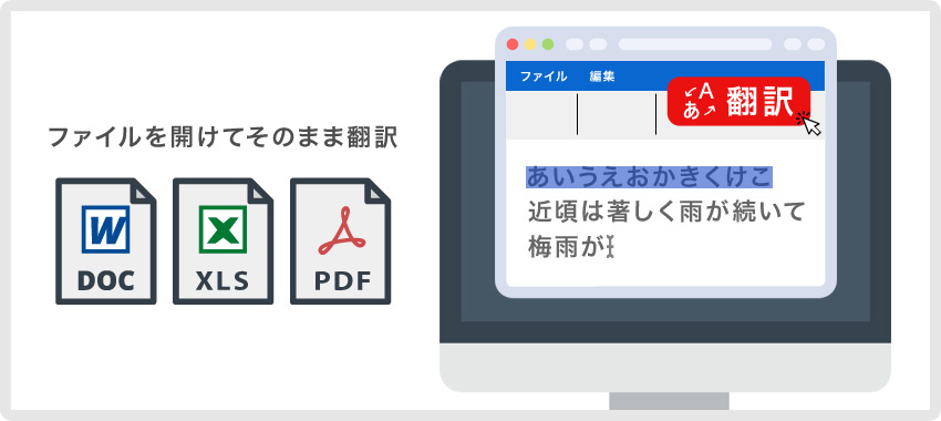 ファイル付属の翻訳機能を利用する